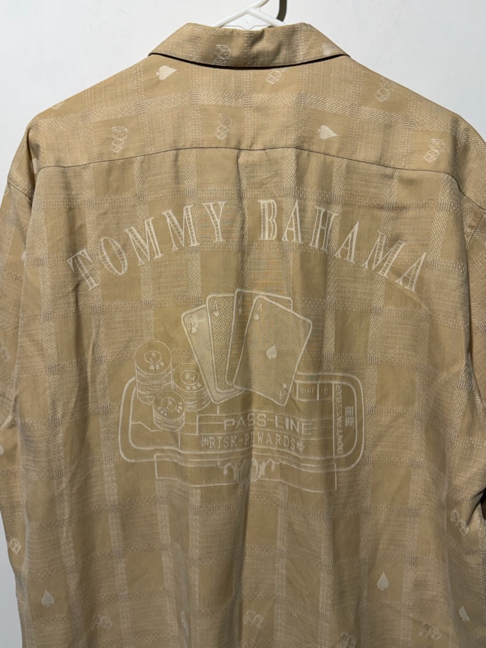 Tommy Bahama Beige Gamblers Paradise Embroidered Button-Up